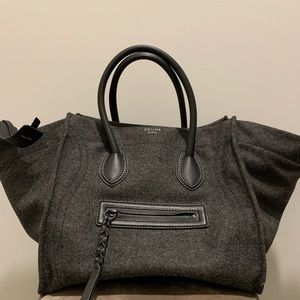 Celine felt phantom luggage tote charcoal